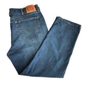 Levis 541 Athletic Taper Mens Blue Jeans 40x30 Medium Wash Stretch